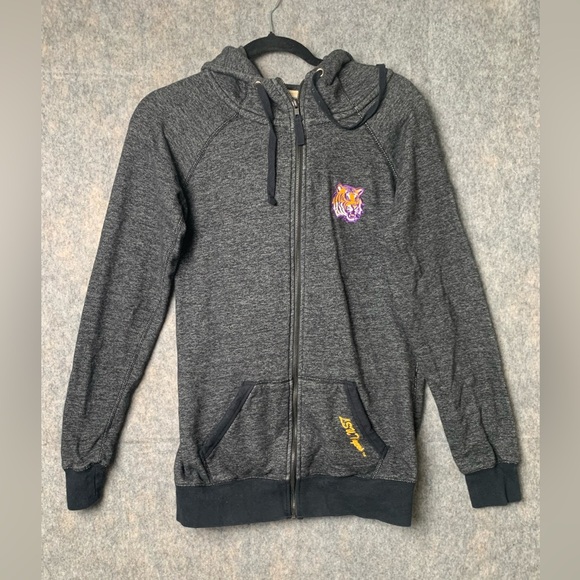Colosseum Athletics LSU Tigers Women Size Large Gray Full Zip hooded Jacket - Picture 1 of 9